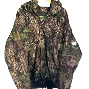 Chaqueta vintage Cabela's Dry Plus Hunters Woodland Camo, talla XL