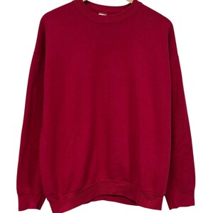 Pull ras du cou rouge vierge Fruit of the Loom vintage des années 90, taille XL