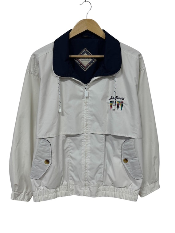 ジャケット・アウター 90s SEA BREEZE Lightweight Hooded Jacket Vintage 90's Sea Breeze White Sailing Jacket Size Small - Etsy Ireland