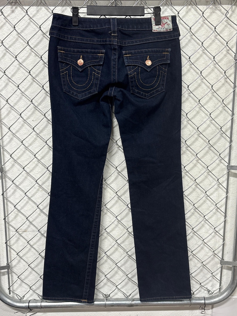 Vintage Y2K True Religion Women's Billy Dark Wash Jeans Size 29x32 image 2