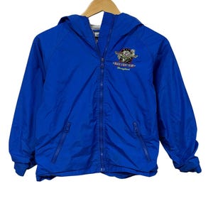 Chaqueta azul con cremallera de Buzz Lightyear Toy Story para jóvenes, de los años 90, talla grande