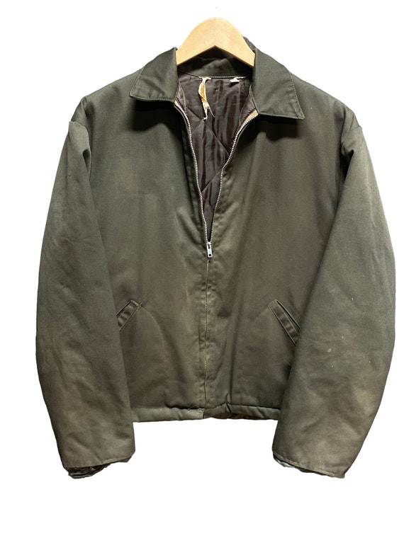 Civilian item, 70s-80'S Montgomery Ward N-3B type padded military flight jacket, men's M equivalent, vintage unclear navy blue type Vintage Second Hand