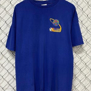 vintage 1998 Soccer Fireball Invitational Adidas Tee graphique taille Large image 1