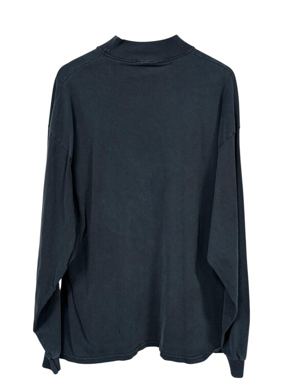 Vintage 90's Rocke Gear Black Mock Neck Small Logo Long Sleeve