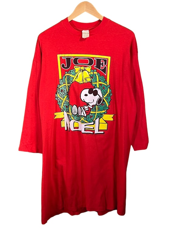 Vintage 90's Snoopy Joe Cool Noel Christmas Sleep… - image 1