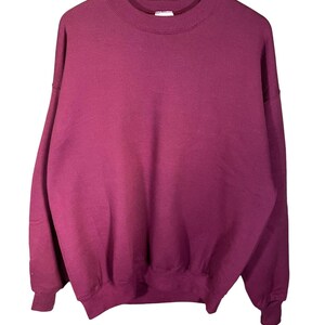Vintage des années 90 Jerzees Made in USA rouge blanc ras du cou pull taille XL