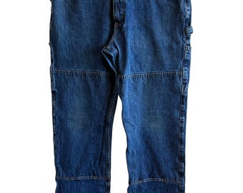 Calça jeans Carhartt vintage com joelho duplo Carpenter tamanho 36x34