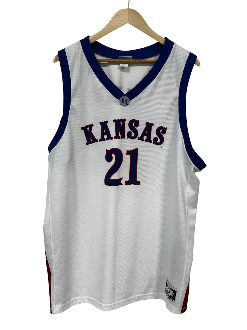 Vintage Kansas City Jayhawks #21 Bahe College Jersey Size XXL image 1