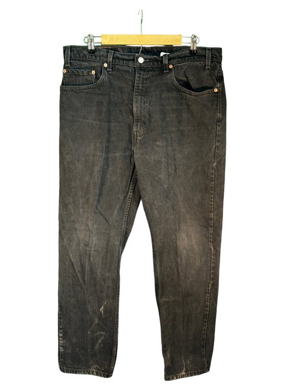 Vintage 90's Levi 501 Straight Leg Black Denim Je… - image 1