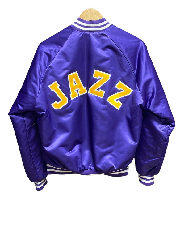 utah jazz leather jacket