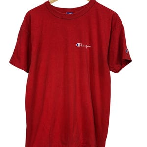 Vintage 90&#39;s Champion Spellout Single Stitch Tee Size XL