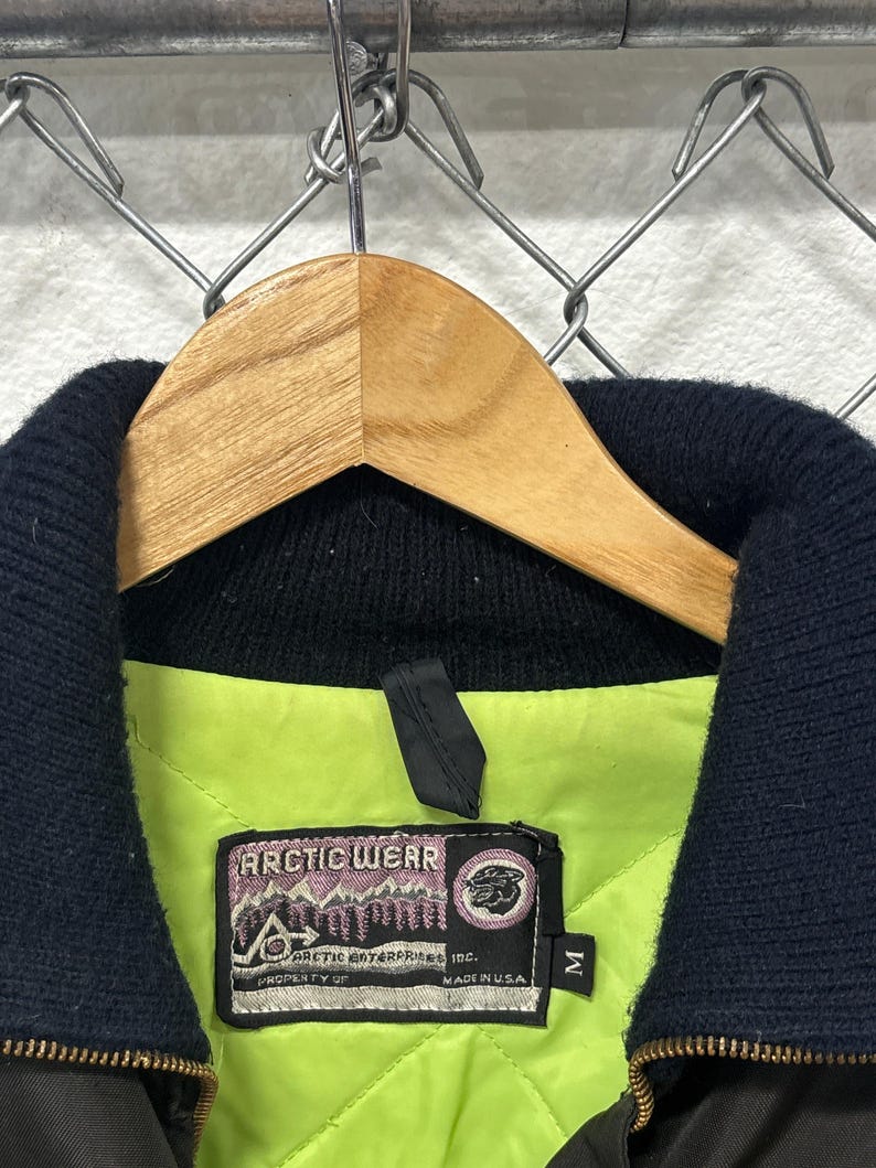 Chaqueta de invierno negra Arctic Cat Wear vintage de los años 90, talla mediana. imagen 2