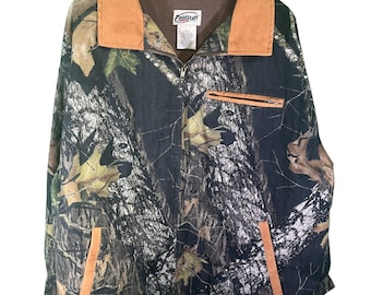 Vintage Mossy Oak Jäger Woodland Camo Entenjacke Größe XL