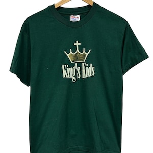 Vintage 90&#39;s King&#39;s Kids Jesus Christian Graphic Tee Size Medium