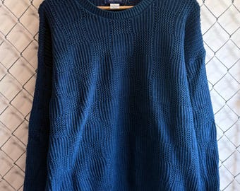 Vintage 90er Jahre Britches Outdoor Strick Baumwolle Pullover Größe L