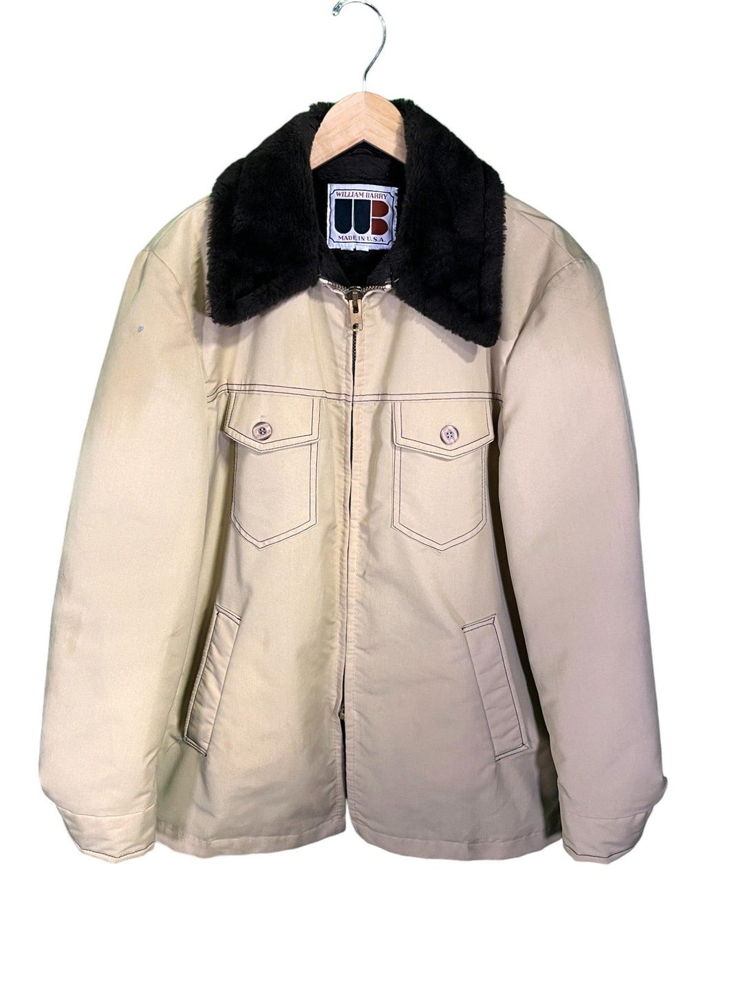 完璧 Fur USA in Made Barry William 70's Vintage Lined Size Jacket ジャケット・アウター
