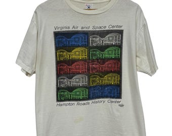 Vintage 90's Virginia Air and Space Center Graphic Tee Size XL