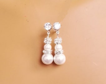 Lot De 36 Paires De Boucles D'oreilles Nacrées Perle Blanc - Pour Revendeur Ou Création - Neuf Avec étiquettes