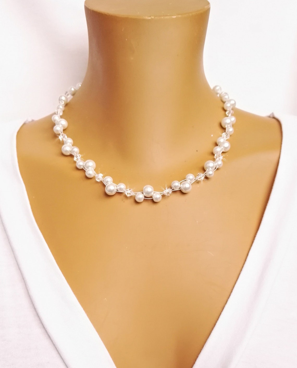Beaded Bride Jewelry Set Pearl Jewelry Set Bridal Jewelry Etsy