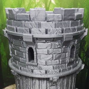 4 Floor Modular Watchtower Stone Castle Terrain Scenery 28mm Dungeons & Dragons 3D Printed Mini Miniature Model Tabletop War Gaming
