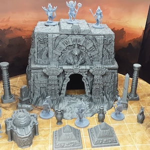 27 Piece Egyptian Tomb Mummy Pharaoh Encounter Set Scatter Terrain  Scenery Tabletop Gaming Mini Miniature Models 28-32MM 3D Printed