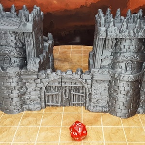 4 Room 3 Floor Fortress / Outpost Entrance Scenery Terrain Tabletop Fantasy D&D or War Gaming Model 28/32mm Scale RPG Fantasy 3D Printed