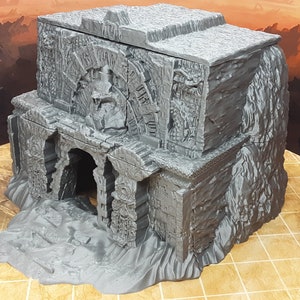6 Piece Multifloor Mummy Pharaoh&#39;s Egyptian Tomb Scatter Terrain Scenery Tabletop Gaming Mini Miniature Models 28-32MM 3D Printed