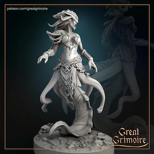 Scylla Mermaid Mini Miniature Model Character Figure 28mm/32mm Scale RPG Tabletop Gaming Wargaming D&D Fantasy