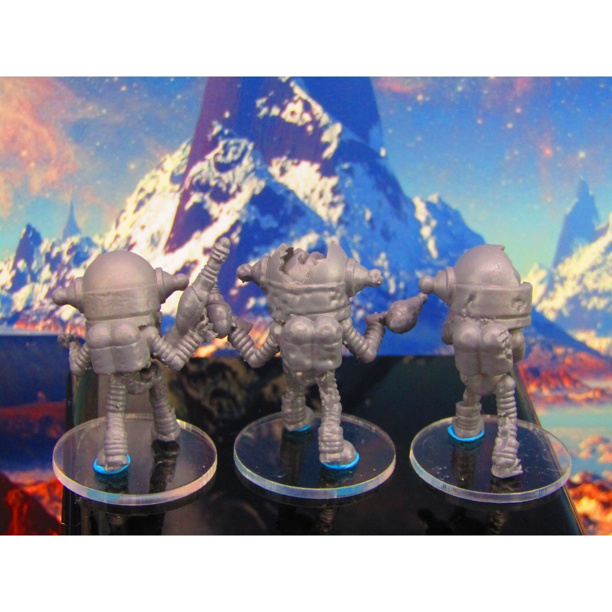3pc Skeletal Zeta Alien Invader Set Mini Miniature Model - Etsy