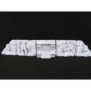 5pc Dwarven Underground City Modular Cliff Scatter Terrain Scenery 3D Printed Mini Miniature Model 28/32mm Scale Tabletop Wargaming