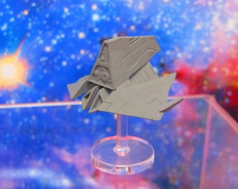 Aegean IV Large Destroyer Civilian Craft Tier 14 Starfinder Fleet Scale Starship Mini Miniature Model Spaceship Game Piece + Flight Stand