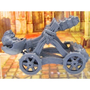 Dwarf a Pult Dwarf Launching Catapult Dwarf Mini Miniatures 3D Printed Model 28/32mm Scale RPG Fantasy Games Dungeons & Dragons Tabletop