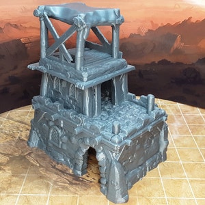 4 Piece 3 Floor Modular Desert Lookout Watchtower Scatter Terrain Tabletop Scenery Gaming Mini Miniature Dungeons Dragons 28-32MM 3D Printed