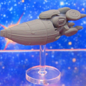 Morwei Class Large Heavy Freighter The Sylwarin Tier 12 Starfinder Fleet Scale Starship Mini Miniature Spaceship Game Piece + Flight Stand