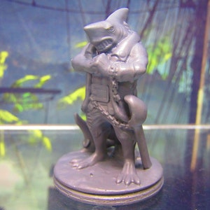 Sharkman Pirate w/ Cutlass Sword Mini Miniature Figure 3D Printed Model 28/32mm Scale Fantasy RPG Tabletop Gaming Dungeons & Dragons