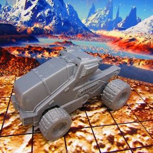 Explorer Surface Buggy ATV Vehicle Scatter Terrain Scenery Miniature 3D Printed Model 28/32mm Scale Sci Fi Science Fiction RPG Tabletop