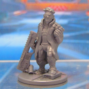 Sci Fi Time Travelling Cyborg Soldier Mini Miniature 3D Printed Model 28/32mm Scale Sci Fi Science Fiction RPG Tabletop Gaming