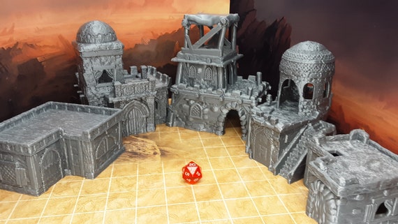 Mur Ruiné QP3D Pour Jeu De Guerre - Terrain 28-32mm DND Warhammer - Impression 3D PLA