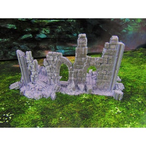 Ancient Building Battleworn Ruin Wall 1 Scatter Terrain Scenery Mini Miniature Model 28mm/32mm Scale RPG Tabletop Gaming Wargaming D&D etc.