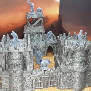 17 Piece Fortress W/ Outpost and Mini's Scenery Terrain Tabletop Fantasy D&D or War Gaming Model 28/32mm Scale RPG Fantasy 3D Printed