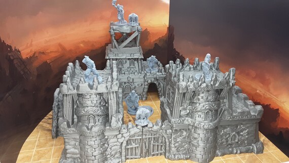 Bâtiment Médiéval En Ruine Imprimé 3D – Décoration Terrain Pour Wargame, D&D – 28-32 Mm, 10x14x19 Cm