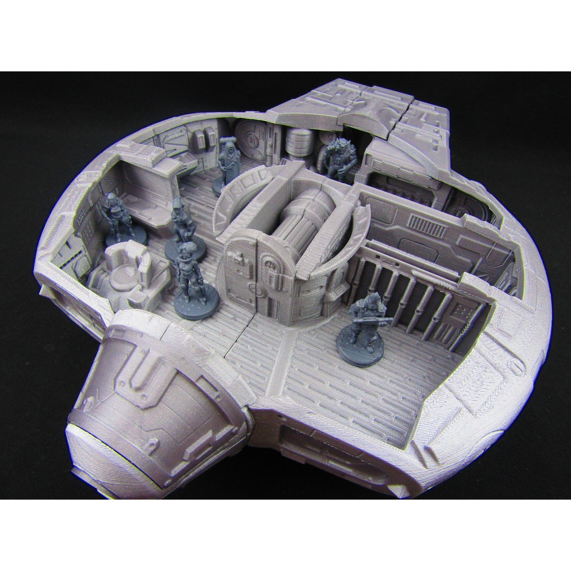 40pc Large Modular Bounty Hunter Space Ship Model W/ Bounty