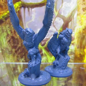 Bird Faced Harpy Pair Mini Miniature Figure 3D Printed Model 28/32mm Scale Fantasy RPG Tabletop Gaming Dungeons & Dragon