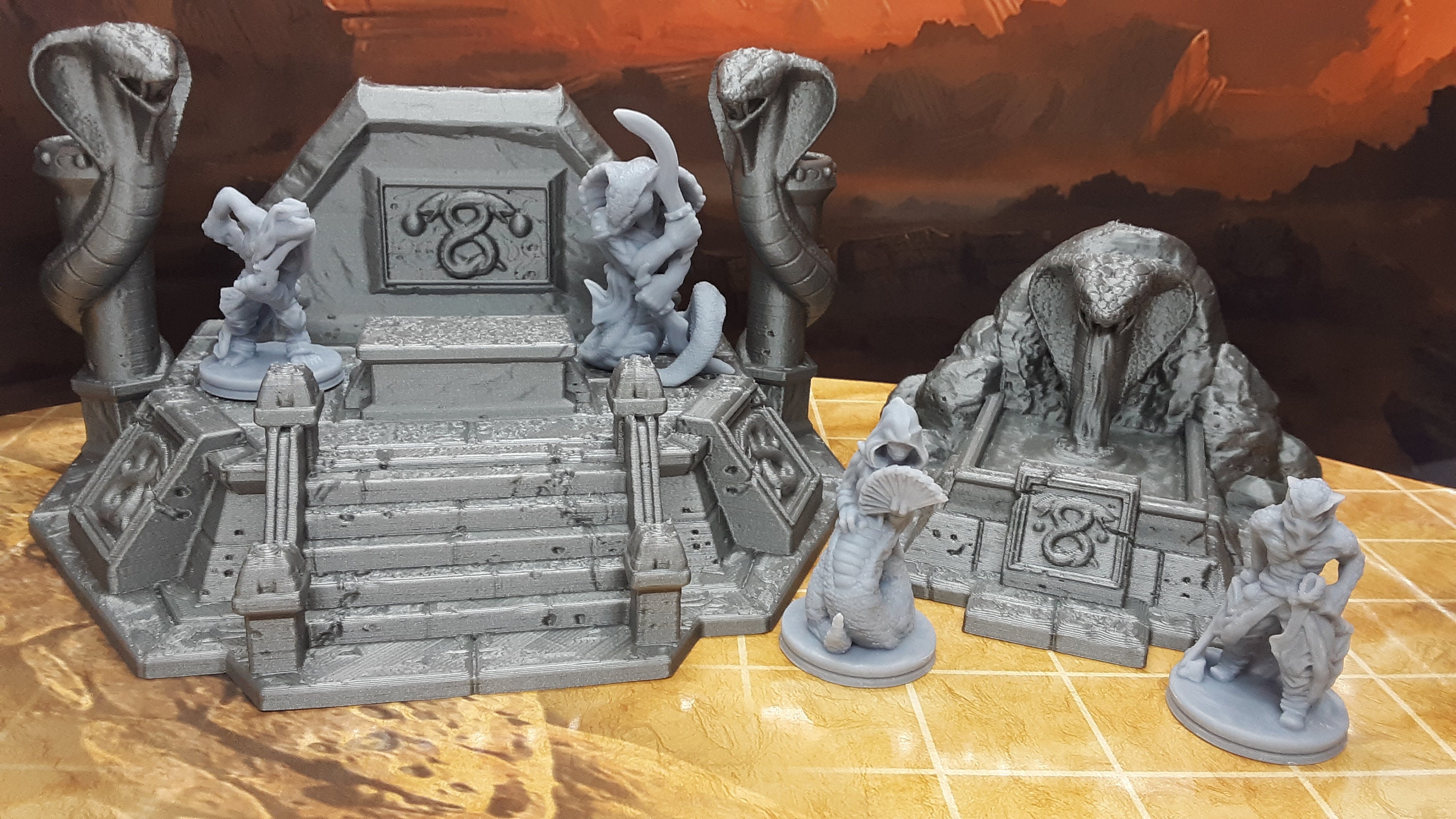 Details about   10 Piece Egyptian Serpent Snake Tomb Encounter Set Scatter Terrain Scenery