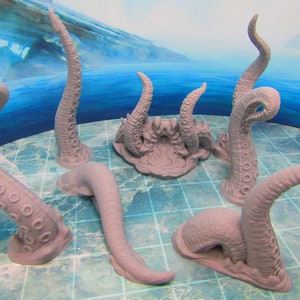 Breaching Attacking Kraken Sea Monster Mini Miniature Figure D Printed Model 28/32mm Scale Fantasy RPG Tabletop Gaming Dungeons & Dragons