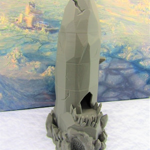 5 Piece 4 Floor Ice Crystal Shard Wizards Tower Openforge Scatter Terrain Scenery 3D Printed Model Tabletop Game Dungeons and Dragons D&D