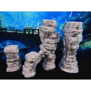 Stacked Rock Columns Scatter Terrain Scenery 3D Printed Mini Miniature Model 28/32mm Scale RPG Tabletop Gaming Dungeons & Dragons