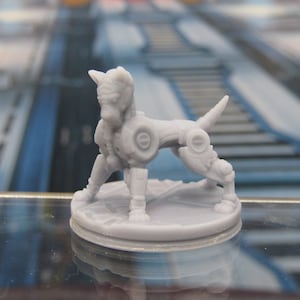 Robot K9 Guard Dog Droid Companion Mini Miniature 3D Printed Figure Model 28/32mm Scale Sci Fi Science Fiction RPG Tabletop Gaming