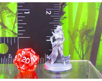 Unpainted Royal Vampire Lady On Throne DND Miniature – Highly Detailed Resin Figurine For Tabletop RPGs