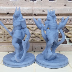 Pair of Anubis Warriors WereJackals Mini Miniatures Figure Tabletop Fantasy Games Dungeons & Dragons 3D Printed Resin Empire Scorching Sands